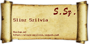 Slisz Szilvia névjegykártya