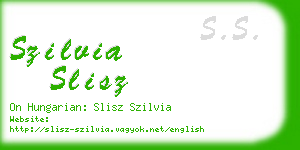 szilvia slisz business card
